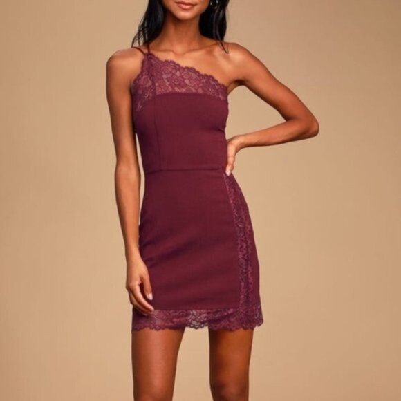 Free People Premonitions Burgundy Lace Dress Women's Size Small S - Picture 1 of 5